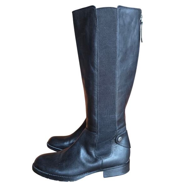 NEW Franco Sarto Women Black Leather Tahini Knee High Riding Boot 9.5 Equestrian - Picture 6 of 12